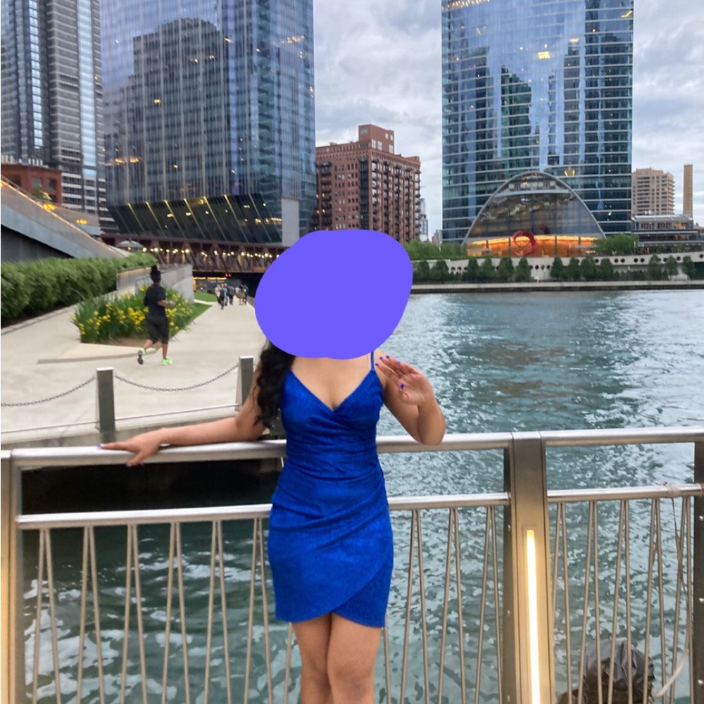 BCX Royal Blue Asymmetrical Dress